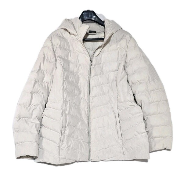 32 Degrees Heat Jacket PufferWomens Size XL White Full Zip Pockets Coat - Picture 2 of 11